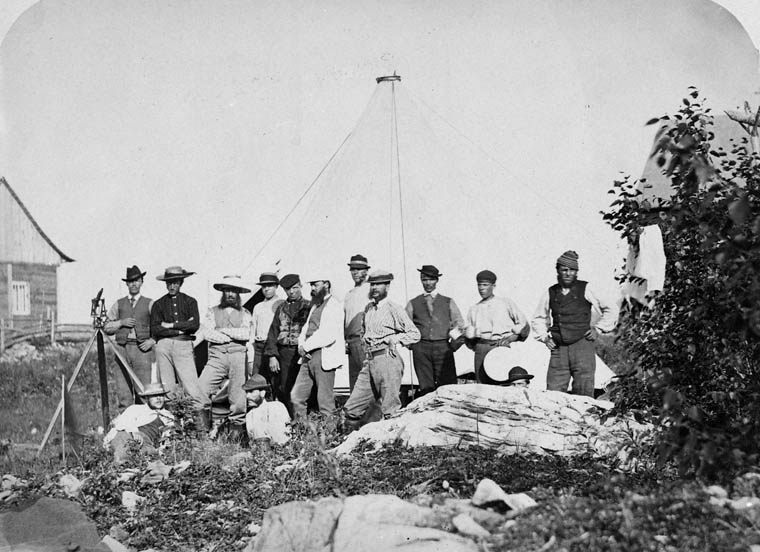 Intercolonial Railway. Surveying group, 1869