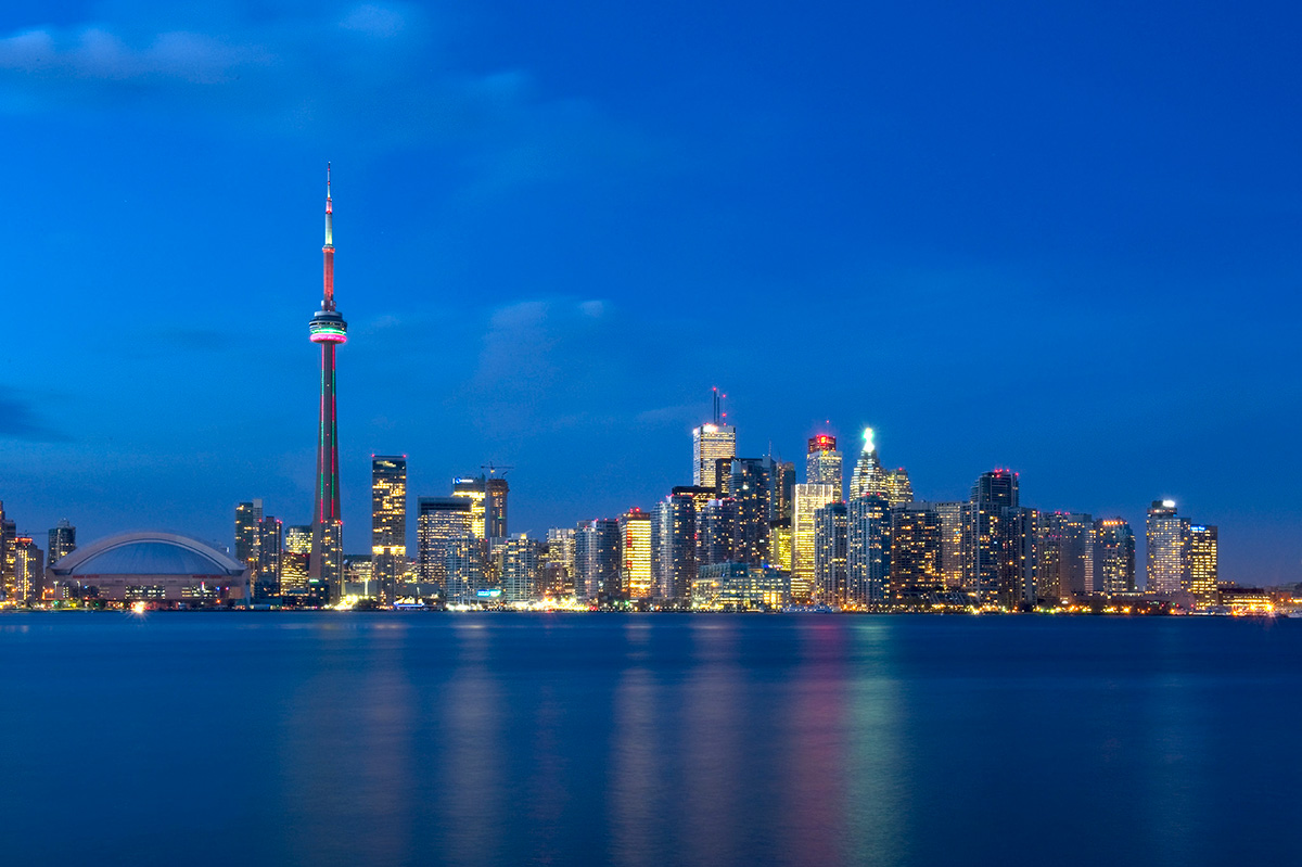 Toronto skyline in the early evening, 2011