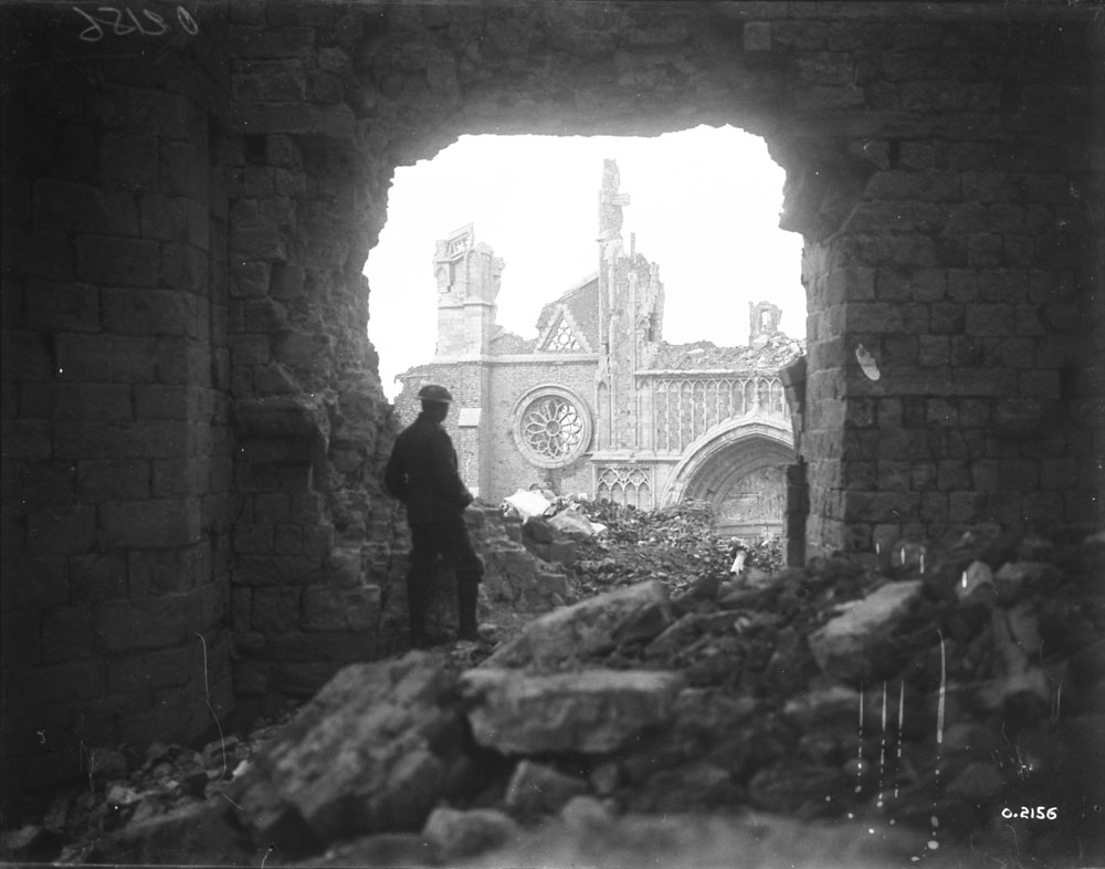 A Cdn. solider in Ypres, Belgium