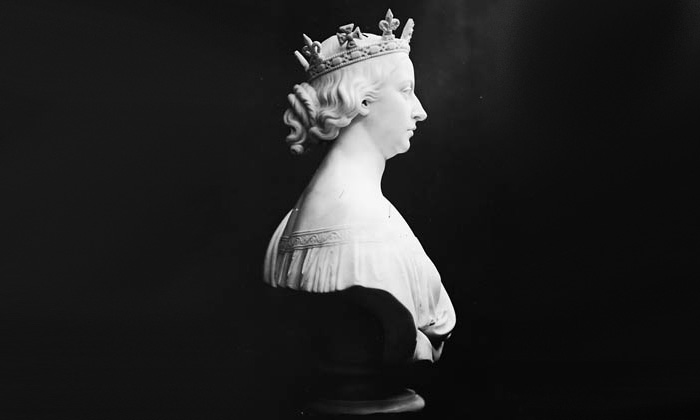 Bust of Queen Victoria, in profile, sculpted by William James Topley