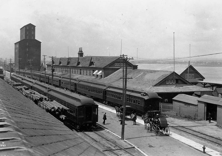 Immigration sheds at the port of Quebec