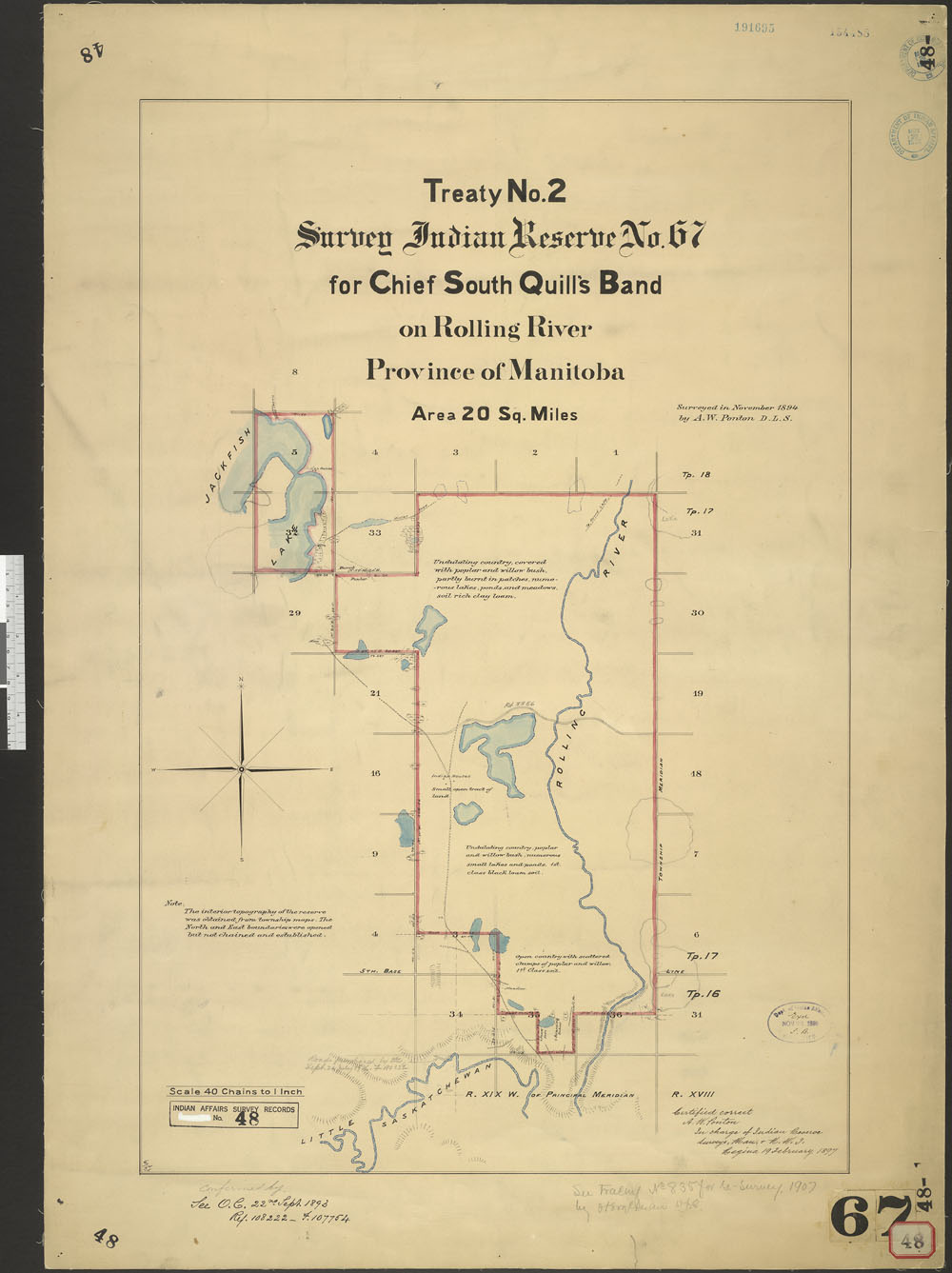 Plan d’arpentage du Traité no 2