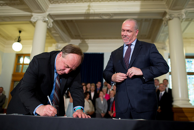 Andrew Weaver et John Horgan