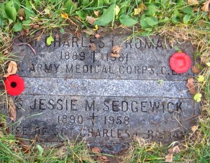 Gravestone Charles L Roman and Jessie M Sedgewick Gravestone Charles L Roman and Jessie M Sedgewick