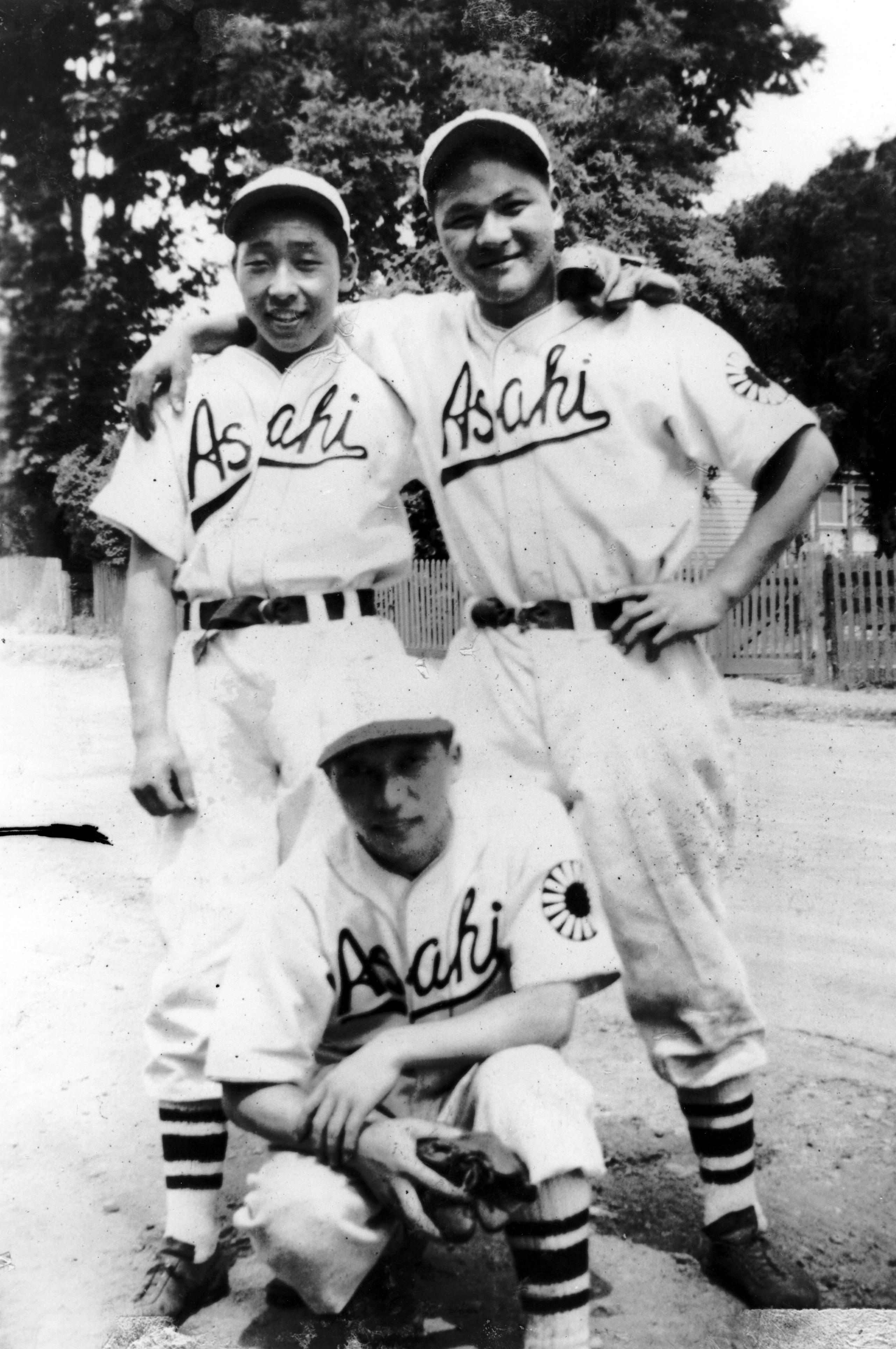 Kaye Kaminishi and Two Asahi Players