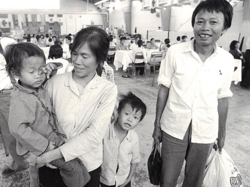 Reception of Southeast Asian refugees at CFB Griesbach, August 1979