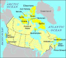 \u00celes du Canada, carte des