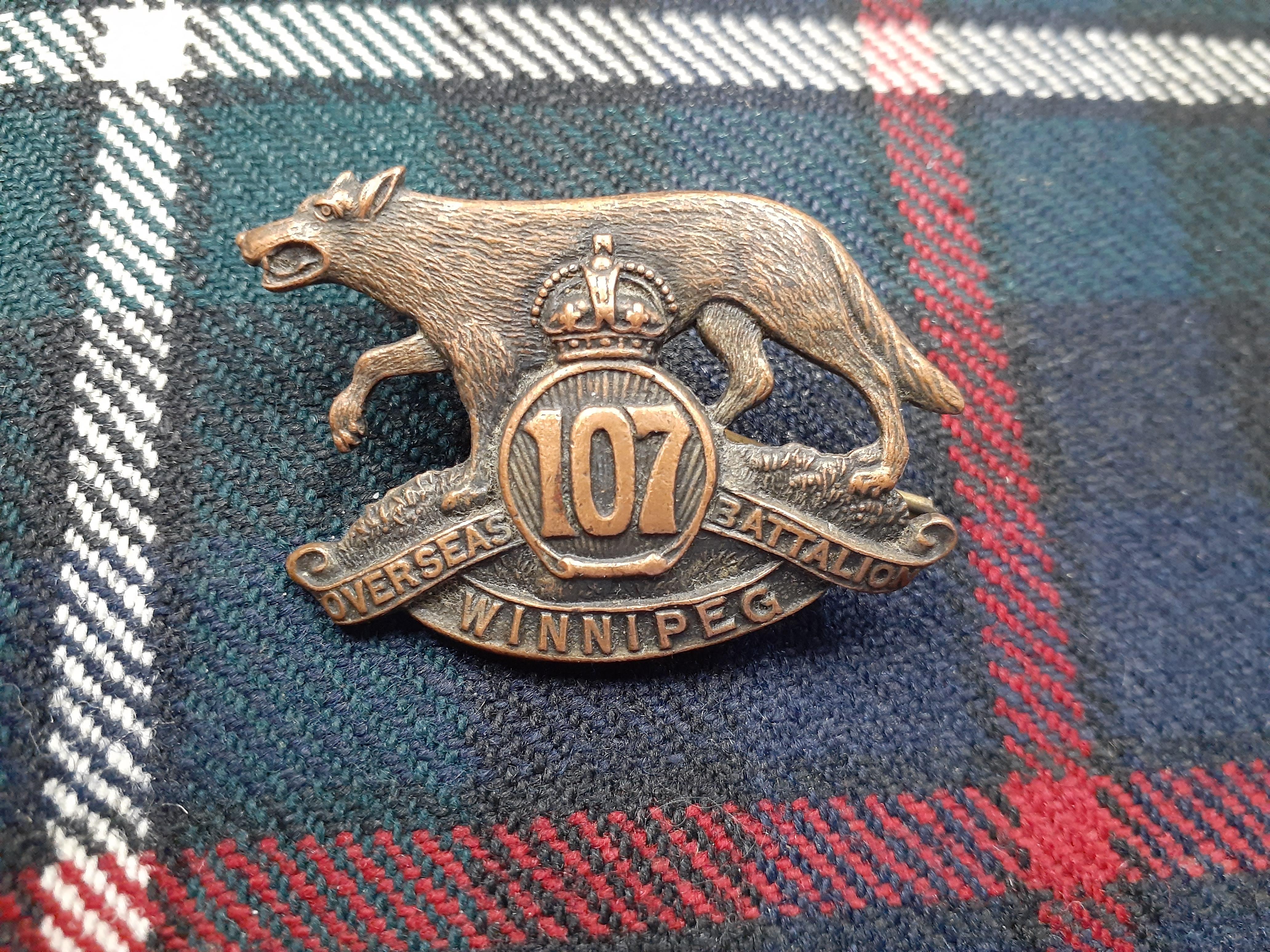 Insigne de casquette du 107e Bataillon