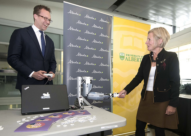 Marlin Schmidt and Rachel Notley