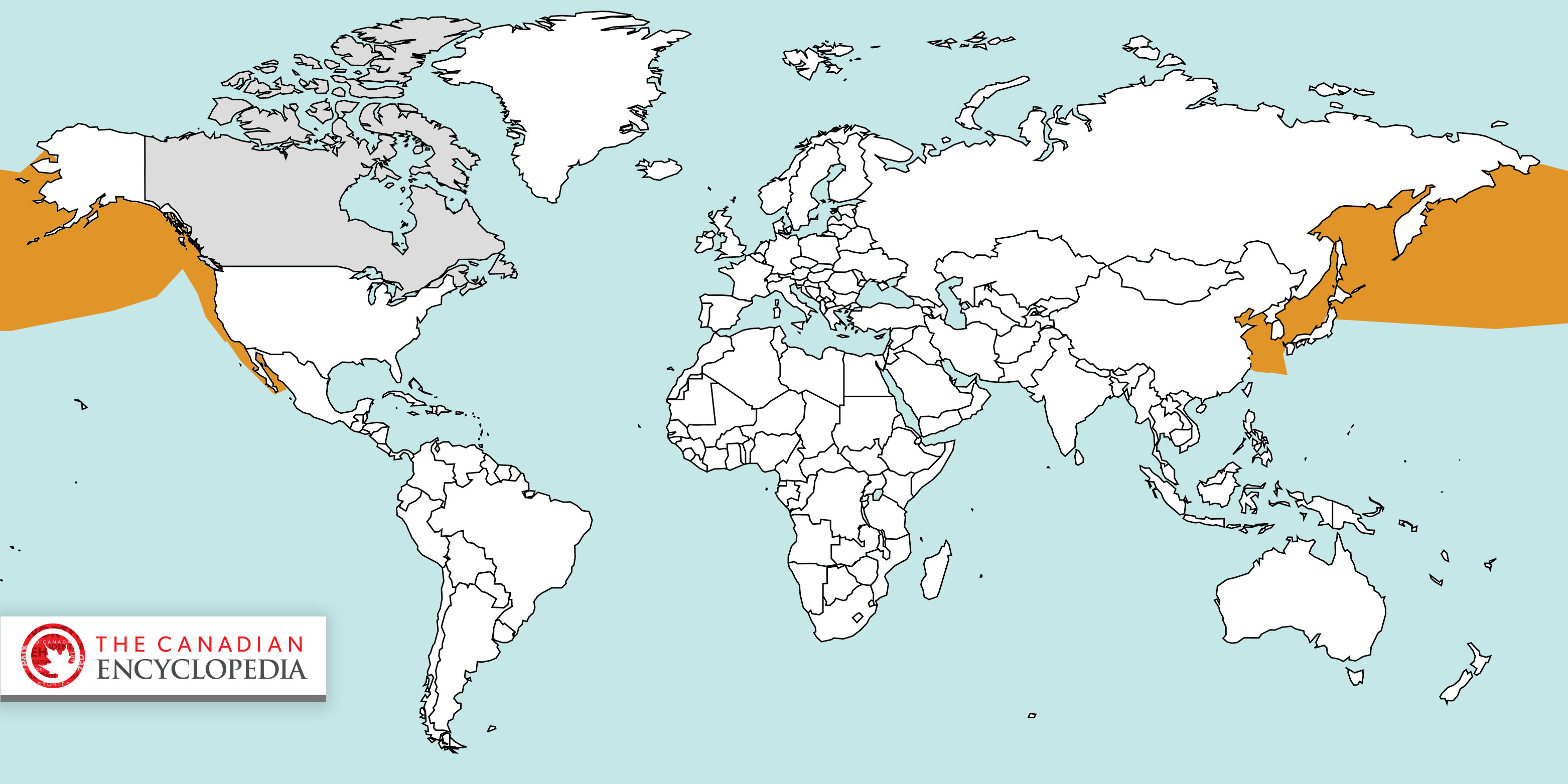 Range of the North Pacific Right Whale (Eubalaena japonica)