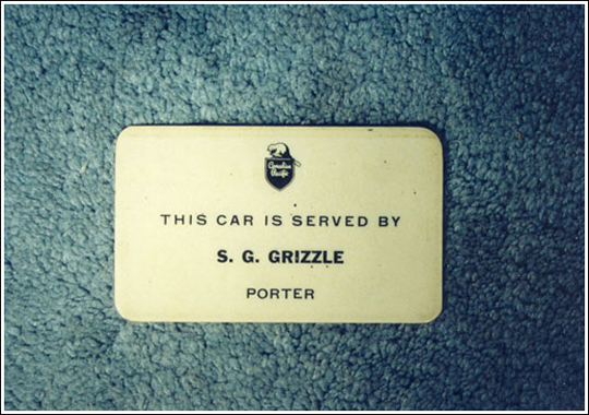 Stanley G. Grizzle's Sleeping Car Plaque