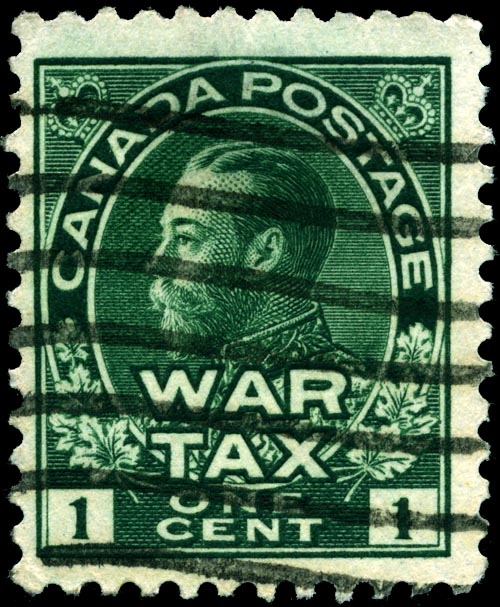 Timbre d'impôt de guerre du Canada, 1915