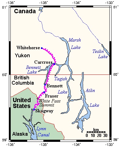 Map Of White Pass And Yukon Railroad - Shawn Dolorita