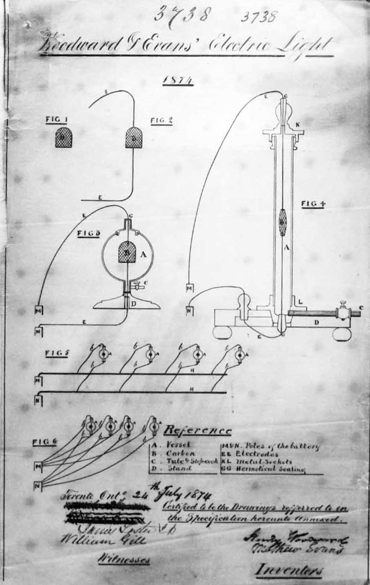 Woodward and Evans' Canadian patent 