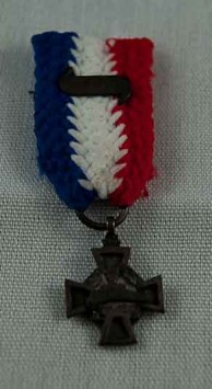 Medal given for service in Dieppe from French Government, circa 1942.