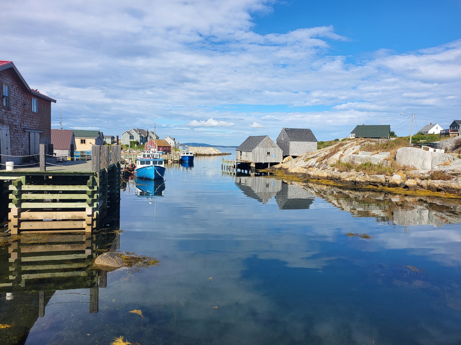 Boats in a small inlet.