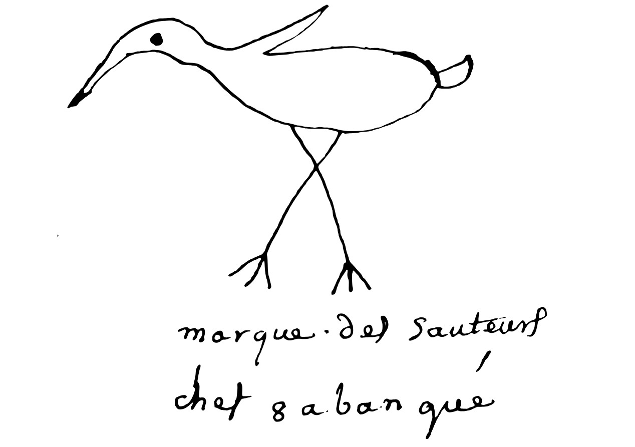 Signature emblem of a crane.