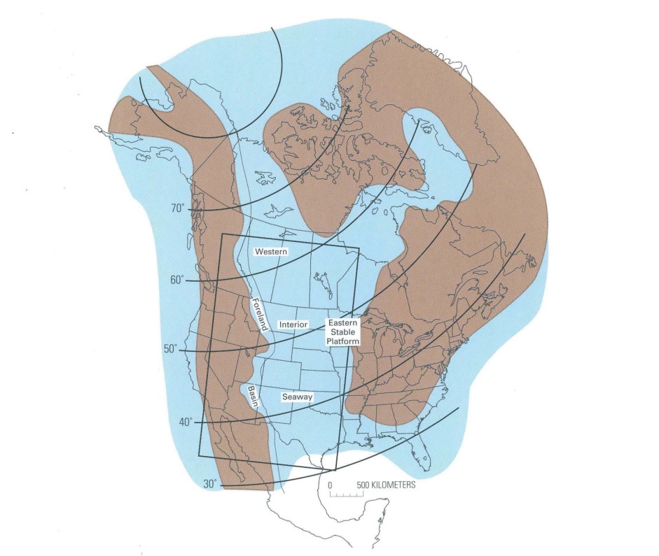 Map of Western Interior Seaway, 90 MYA Map of North America depicting the approximate extent of the Western Interior Seaway.