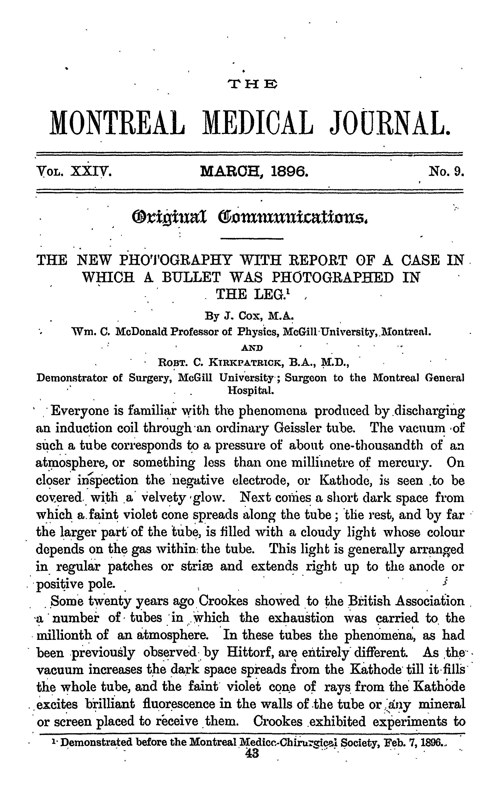 Montreal Medical Journal